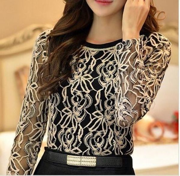 new arrival women clothing korean women elegant vintage female shirt plus size long sleeve black lace chiffon blouse 2020, White
new arrival women clothing korean women elegant vintage female shirt plus size long sleeve black lace chiffon blouse 2020, White