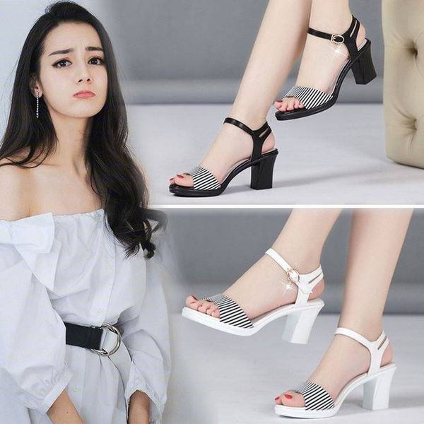 summer new open-toe women sandals buckle shallow fashion ladies high heels sandals back strap women sandals, Black
summer new open-toe women sandals buckle shallow fashion ladies high heels sandals back strap women sandals, Black