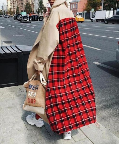 vinson loose turn-down collar plaid khaki x-long trench coat women autumn high street chic trench windbreak open stitch, Tan;black
vinson loose turn-down collar plaid khaki x-long trench coat women autumn high street chic trench windbreak open stitch, Tan;black