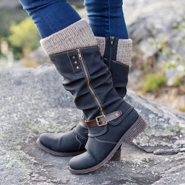 puimentiua retro women mid-calf boots round toe zip platform decor female shoes fur plush insole winter boots women plus size, Black
puimentiua retro women mid-calf boots round toe zip platform decor female shoes fur plush insole winter boots women plus size, Black