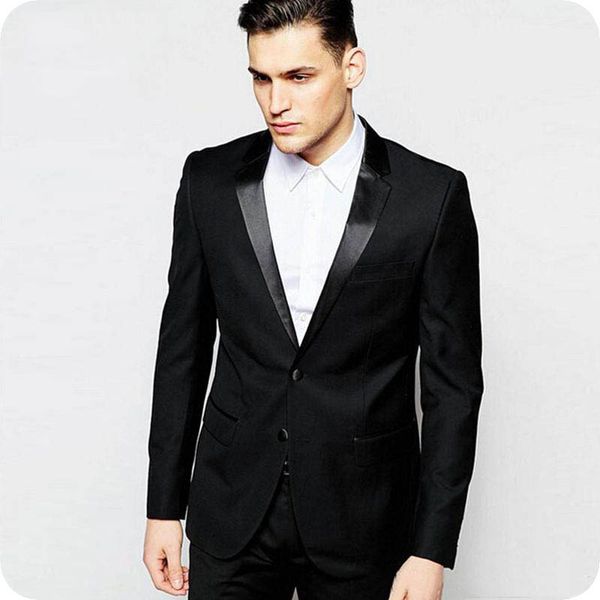 black men suits for wedding groom tuxedo satin notched lapel 2piece bridegroom attire groomsmen outfit man blazer slim fit costume homme, Black;gray
black men suits for wedding groom tuxedo satin notched lapel 2piece bridegroom attire groomsmen outfit man blazer slim fit costume homme, Black;gray