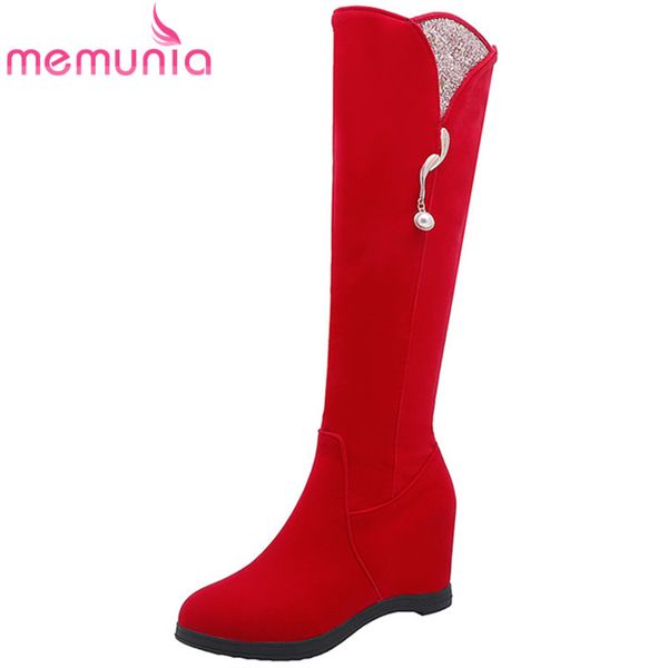memunia 2020 new arrival knee high boots women zip metal decoration autumn winter boots fashion wedges party wedding shoes woman, Black
memunia 2020 new arrival knee high boots women zip metal decoration autumn winter boots fashion wedges party wedding shoes woman, Black