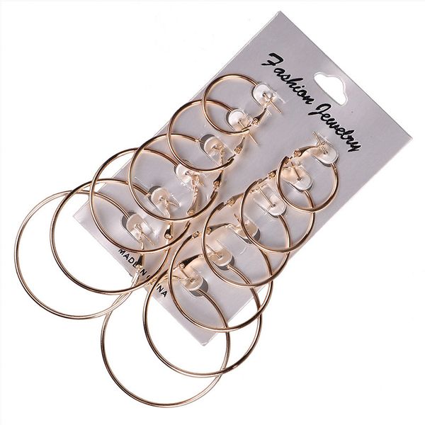 big circle hoop earring set fashion hiphop gold&silver color earrings for cool girls, Golden;silver
big circle hoop earring set fashion hiphop gold&silver color earrings for cool girls, Golden;silver