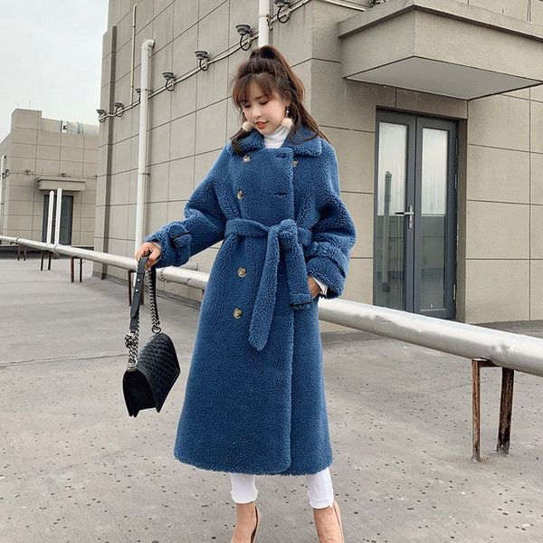 2019 winter women real sheep shearing fur coat female oversized thick warm natural lamb fur outerwear overcoat with belt k294, Black
2019 winter women real sheep shearing fur coat female oversized thick warm natural lamb fur outerwear overcoat with belt k294, Black