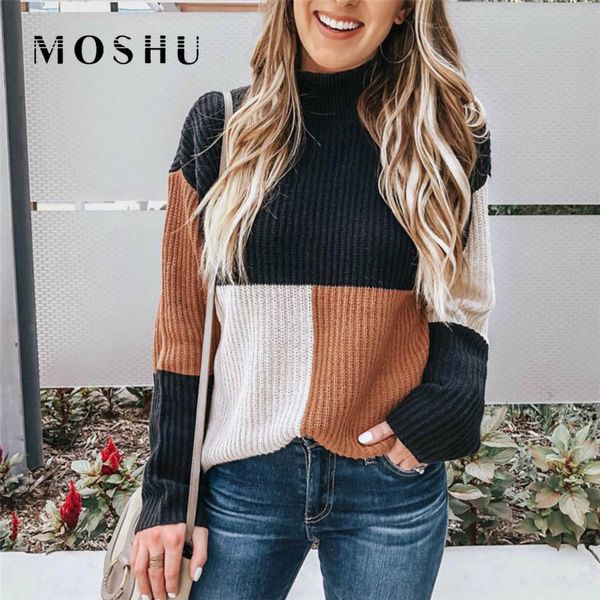 hit color sweater women 2019 spring autumn casual pullover female stand collar cashmere knitted ladies thin sweater tricot femme, White;black
hit color sweater women 2019 spring autumn casual pullover female stand collar cashmere knitted ladies thin sweater tricot femme, White;black