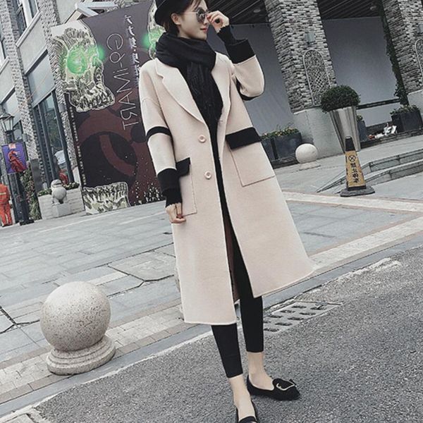 s-3xl women clothing outwear autumn winter new korean loose woolen coat large size long thick thin was wild quality woolen coat, Black
s-3xl women clothing outwear autumn winter new korean loose woolen coat large size long thick thin was wild quality woolen coat, Black