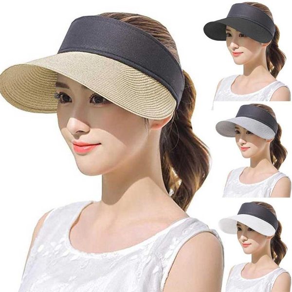 sagace fashion hat womens straw sun visor hat roll up wide brim uv protective sun with empty straw summer for women, Blue;gray
sagace fashion hat womens straw sun visor hat roll up wide brim uv protective sun with empty straw summer for women, Blue;gray