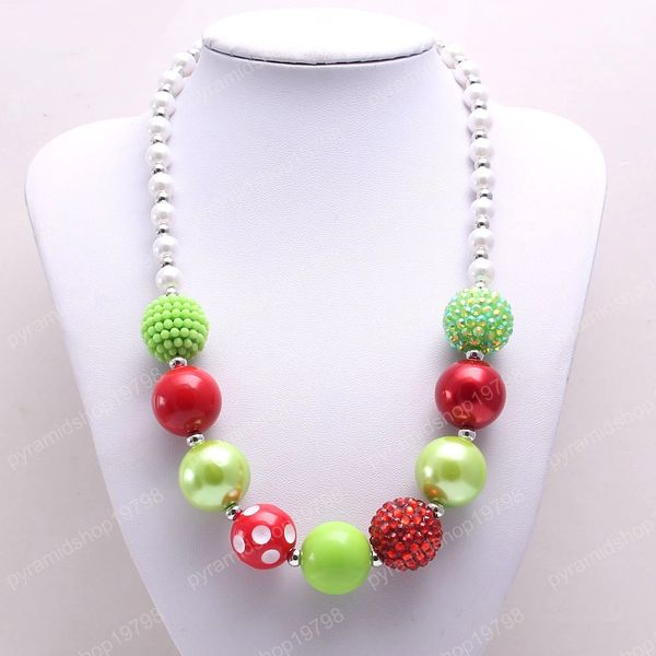 red+green christmas style baby bubblegum beaded necklace kids jewelry gift handmade chunky chain necklace, Red;brown
red+green christmas style baby bubblegum beaded necklace kids jewelry gift handmade chunky chain necklace, Red;brown