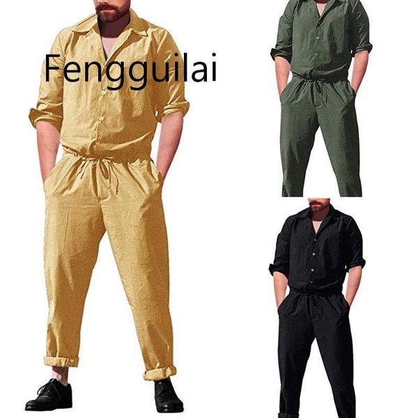 2020 new men long sleeve jumpsuits overalls autumn trousers working plus size pants with pockets casual overall male m-3xl, Black
2020 new men long sleeve jumpsuits overalls autumn trousers working plus size pants with pockets casual overall male m-3xl, Black