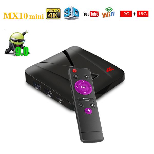 Горячие продажи Android 9.0 TV BOX MX10 MINI RK3328 Четырехъядерный процессор 2 ГБ / 16 ГБ 2.4GWIFI HDMIUSB
Горячие продажи Android 9.0 TV BOX MX10 MINI RK3328 Четырехъядерный процессор 2 ГБ / 16 ГБ 2.4GWIFI HDMIUSB