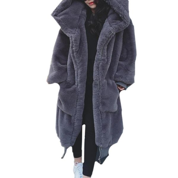 womens winter coat warm loose oversize baggy outerwear 2019 winter faux fur long coat women casual long sleeve hooded hoodie fur jacket, Black
womens winter coat warm loose oversize baggy outerwear 2019 winter faux fur long coat women casual long sleeve hooded hoodie fur jacket, Black