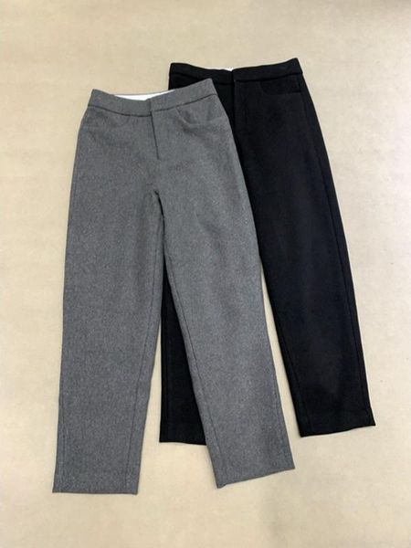 women's solid color long pants high waist wool straight zipper office lady temperament trousers with pockets 2020 new, Black;white
women's solid color long pants high waist wool straight zipper office lady temperament trousers with pockets 2020 new, Black;white