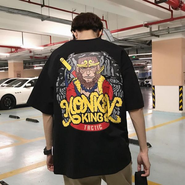 summer men's t-shirt short-sleeved trend national tide fashion printing hip-hop loose five-point sleeve cool men's clothing, White;black
summer men's t-shirt short-sleeved trend national tide fashion printing hip-hop loose five-point sleeve cool men's clothing, White;black