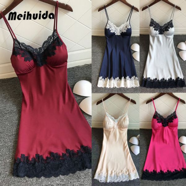 2020 new lace sleepwear dress women lingerie silk robe mini dress women nightgown sleepdress nightwear, Black;red
2020 new lace sleepwear dress women lingerie silk robe mini dress women nightgown sleepdress nightwear, Black;red