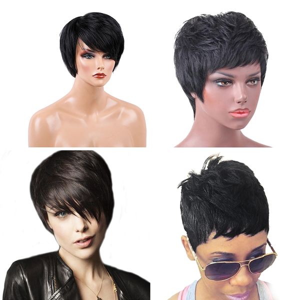 2pcs fashion short fluffy kinky straight bob hair wigs with bangs heat resistant women hairstyles custom cosplay party decors, Black
2pcs fashion short fluffy kinky straight bob hair wigs with bangs heat resistant women hairstyles custom cosplay party decors, Black