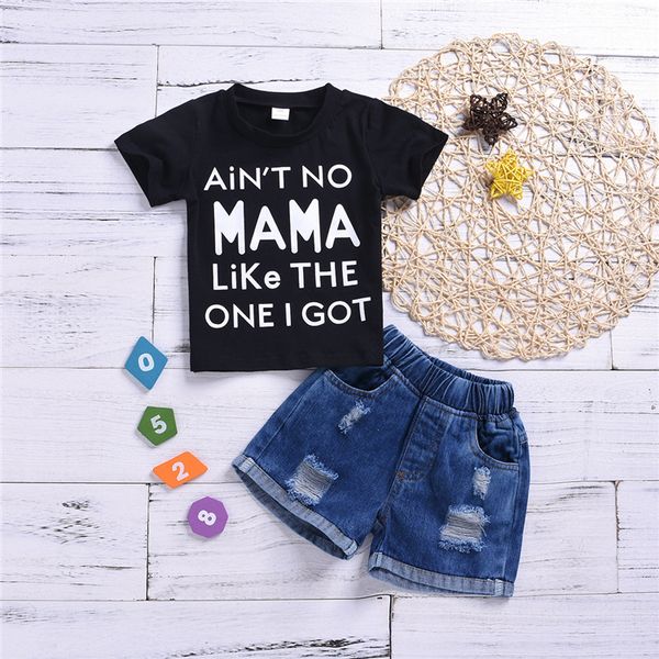 kids clothes baby boy clothes outfits casual short sleeve letter t-shirt+denim hole shorts 2 pcs set kids designer clothes boys jy358, White
kids clothes baby boy clothes outfits casual short sleeve letter t-shirt+denim hole shorts 2 pcs set kids designer clothes boys jy358, White