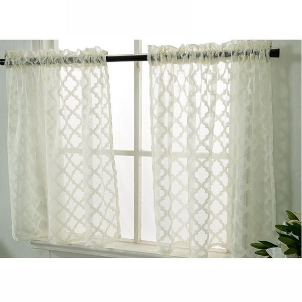 1* window curtain panel 74*61cm checked sheer voile kitchen drapes cafe valance short panel without rods home decor
1* window curtain panel 74*61cm checked sheer voile kitchen drapes cafe valance short panel without rods home decor