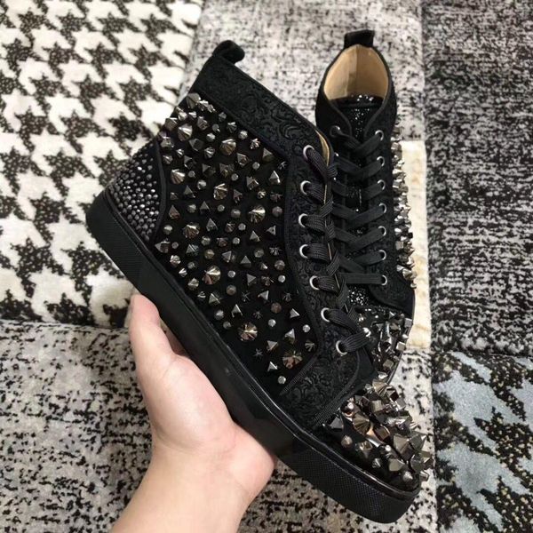 designer red bottom sneakers beads & studs * strass casual shoes women men comfortable party dress flat chaussures homme l11, Black
designer red bottom sneakers beads & studs * strass casual shoes women men comfortable party dress flat chaussures homme l11, Black