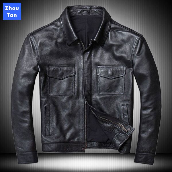 2020 men's fashion zipper short business casual genuine leather jacket.lapel classic 3 colors cowhide jackets, Black
2020 men's fashion zipper short business casual genuine leather jacket.lapel classic 3 colors cowhide jackets, Black