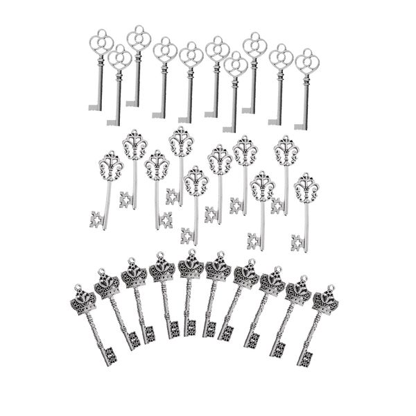 30 pieces retro key shape charms antique sliver alloy pendants findings crafts, Silver
30 pieces retro key shape charms antique sliver alloy pendants findings crafts, Silver