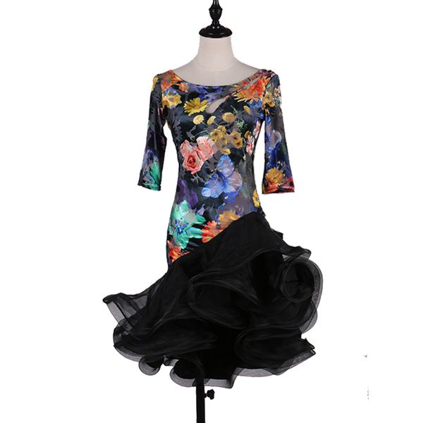 2019 dance dress women latin dress black latin skirt rumba tango wear competitive dance clothes ladies vdb550, Black;red
2019 dance dress women latin dress black latin skirt rumba tango wear competitive dance clothes ladies vdb550, Black;red