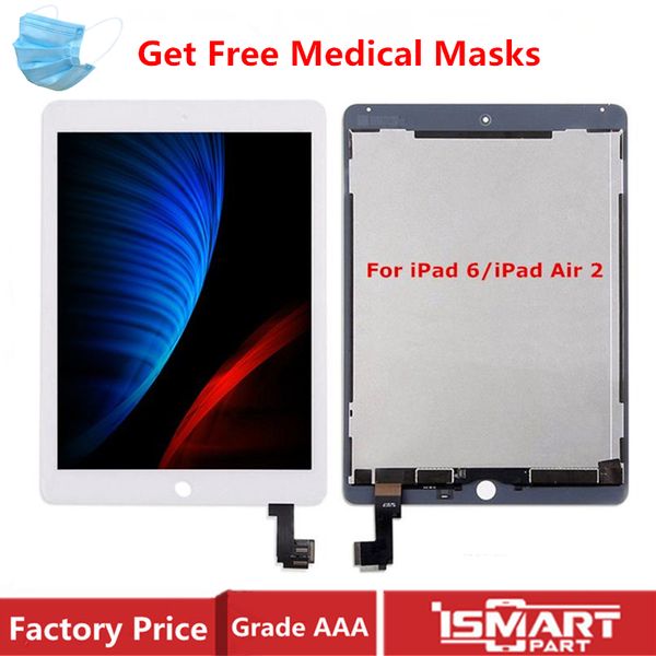 oem for ipad air 2 lcd assembly for ipad 6 display with touch screen digitizer+medicial masks
oem for ipad air 2 lcd assembly for ipad 6 display with touch screen digitizer+medicial masks