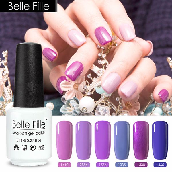 belle fille 8ml purple gel nail polish uv soak off gel lacquer vernis nail art semi-permanent hybrid long lasting varnish, Red;pink
belle fille 8ml purple gel nail polish uv soak off gel lacquer vernis nail art semi-permanent hybrid long lasting varnish, Red;pink