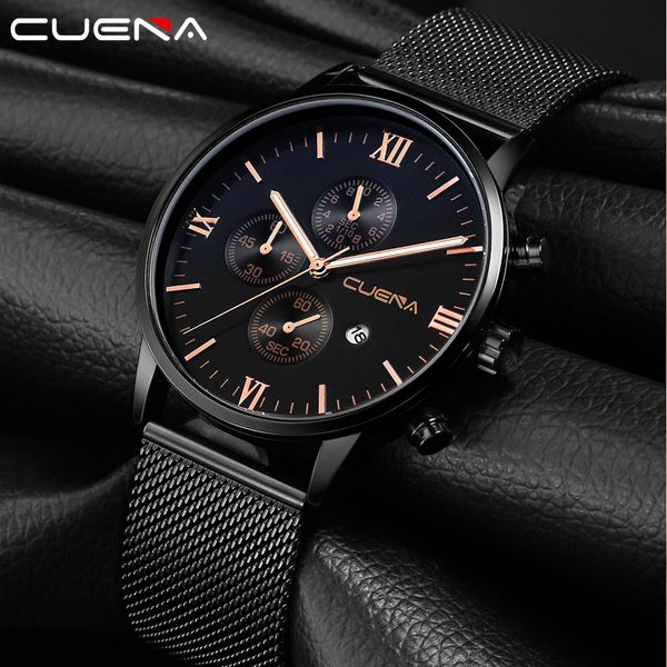 cuena new fashion mens watches quartz watch men mesh steel waterproof ultra-thin wristwatch for men sport clock, Slivery;brown
cuena new fashion mens watches quartz watch men mesh steel waterproof ultra-thin wristwatch for men sport clock, Slivery;brown