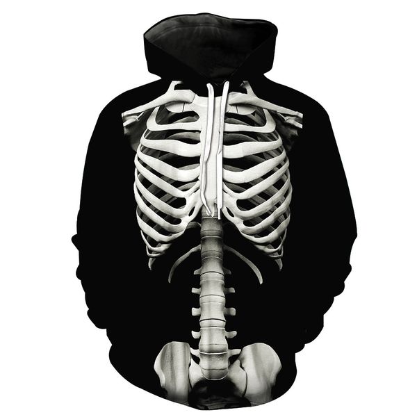 European And American Style Pocket Hoodie For Young Men Designer Hoodies Skeleton Printing Fashion Hipster Hooded Sweatshirt Loose Version
European And American Style Pocket Hoodie For Young Men Designer Hoodies Skeleton Printing Fashion Hipster Hooded Sweatshirt Loose Version
