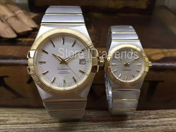 Top Quality Series Stylish Quartz Watch Men Women Gold Silver Dial Sapphire Glass Classic Full Stainless Steel Casual Lovers Clock 9003
Top Quality Series Stylish Quartz Watch Men Women Gold Silver Dial Sapphire Glass Classic Full Stainless Steel Casual Lovers Clock 9003