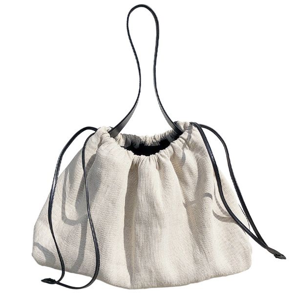 women's tote bag drawstring canvas shoulder bag large capacity travel women tote
