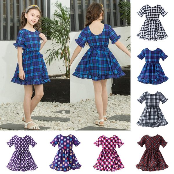 girls dress ruffle sleeve princess dresses plaid dot baby dress summer girl clothes kids lattice clothing, Red;yellow
girls dress ruffle sleeve princess dresses plaid dot baby dress summer girl clothes kids lattice clothing, Red;yellow