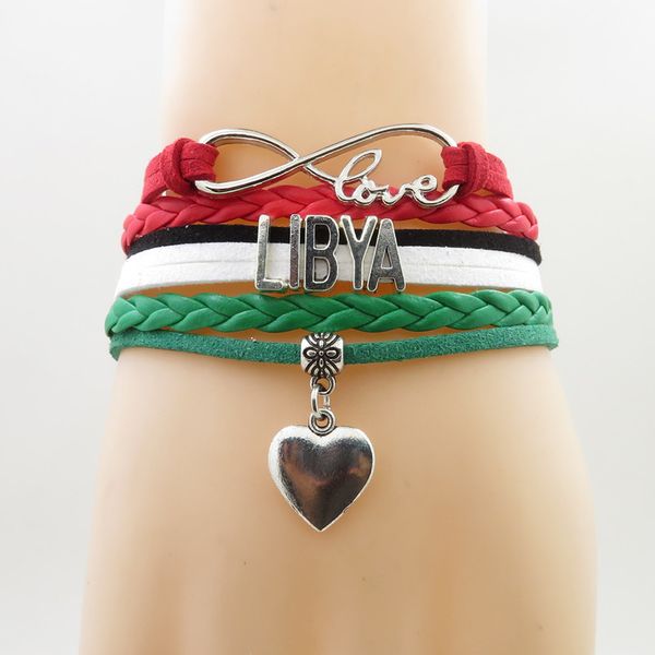 infinity love libya bracelet heart charm libya national flag bracelets & bangles for woman and man jewelry, Golden;silver
infinity love libya bracelet heart charm libya national flag bracelets & bangles for woman and man jewelry, Golden;silver