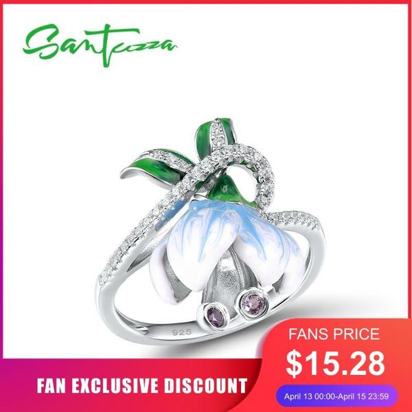santuzza silver rings for women genuine 925 sterling silver exquisite white blooming flower fine jewelry handmade enamel, Golden;silver
santuzza silver rings for women genuine 925 sterling silver exquisite white blooming flower fine jewelry handmade enamel, Golden;silver