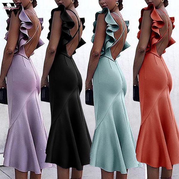 dress woman new summer v neck short sleeve solid long dress holiday party elegant fashion beach long dress 2020 a16, Black;gray
dress woman new summer v neck short sleeve solid long dress holiday party elegant fashion beach long dress 2020 a16, Black;gray