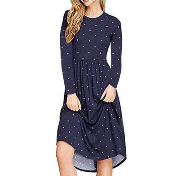 autumn fashion chic polka dot print winter midi dress women long sleeve party dresses female vestidos, Black;gray
autumn fashion chic polka dot print winter midi dress women long sleeve party dresses female vestidos, Black;gray