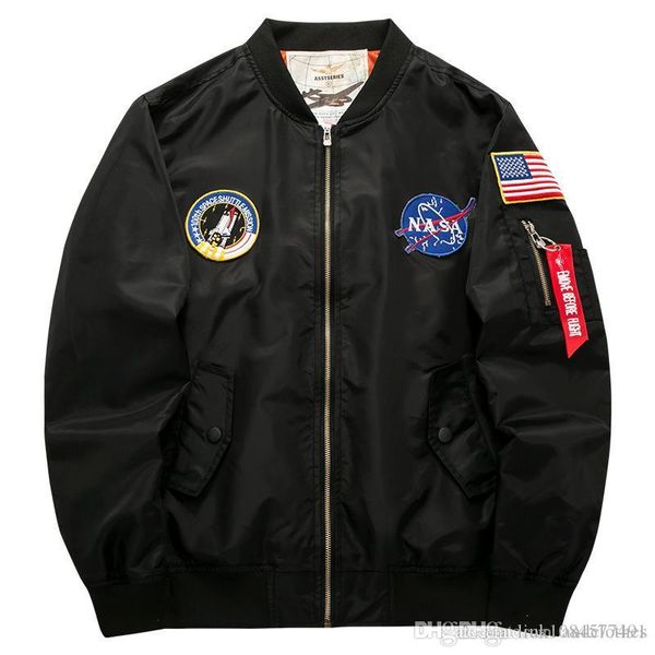 19ss nasa jacket luxury jacket outerwear air force one ma01 casual stand men women american pilot silver baseball size m-4xl, Black;brown
19ss nasa jacket luxury jacket outerwear air force one ma01 casual stand men women american pilot silver baseball size m-4xl, Black;brown
