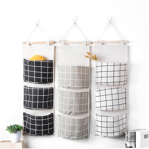 storage boxes & bins 3 pockets wall hanging organizer door bag wardrobe cotton linen bags home organization
storage boxes & bins 3 pockets wall hanging organizer door bag wardrobe cotton linen bags home organization