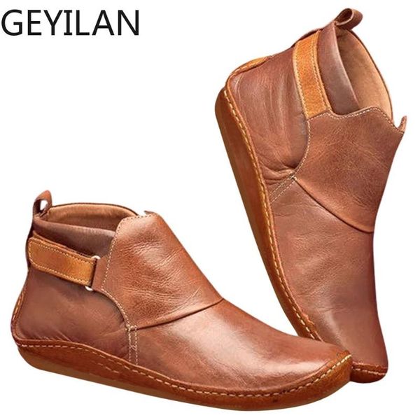 genuine leather boots women vintage leather boots flat waterproof shoes winter round toe ankle boots#g3, Black
genuine leather boots women vintage leather boots flat waterproof shoes winter round toe ankle boots#g3, Black