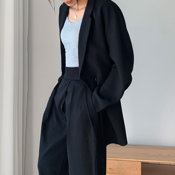 women's suits & blazers women blazer loose jacket coat spring fashion black button double breasted lapel long sleeve casual ove, White;black
women's suits & blazers women blazer loose jacket coat spring fashion black button double breasted lapel long sleeve casual ove, White;black