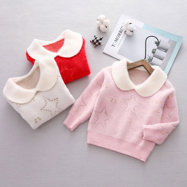 star print toddler girl knitted sweater kid knitting clothing doll collar baby girl clothes sweat toddler sweater pullover, Blue
star print toddler girl knitted sweater kid knitting clothing doll collar baby girl clothes sweat toddler sweater pullover, Blue