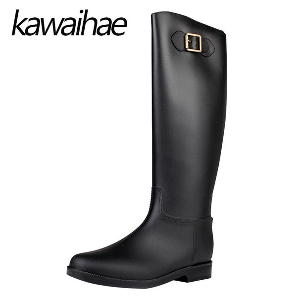 pvc knee high women boots rubber shoes female waterproof rainboots kawaihae knight riding boots 908, Black
pvc knee high women boots rubber shoes female waterproof rainboots kawaihae knight riding boots 908, Black