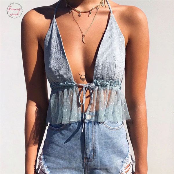 women lace blouse bandage crop halter tank ladies and shirts streetwear casual womens clothing ropa femenina, White
women lace blouse bandage crop halter tank ladies and shirts streetwear casual womens clothing ropa femenina, White