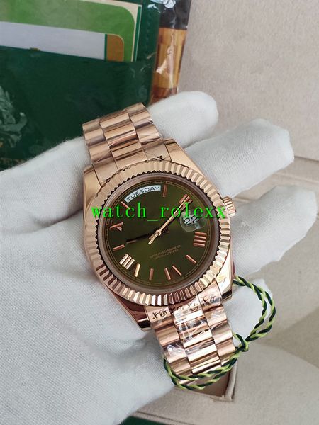new business watch gift luxury date wristwatches mens watches president 40mm 228235 18k rose gold green roman dial watch, Slivery;brown
new business watch gift luxury date wristwatches mens watches president 40mm 228235 18k rose gold green roman dial watch, Slivery;brown