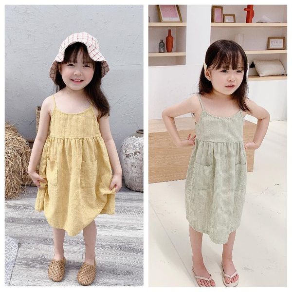 2020 children clothing summer new girls sleeveless caual with pocket summer small plaid princess dress toddler long dresses, Red;yellow
2020 children clothing summer new girls sleeveless caual with pocket summer small plaid princess dress toddler long dresses, Red;yellow