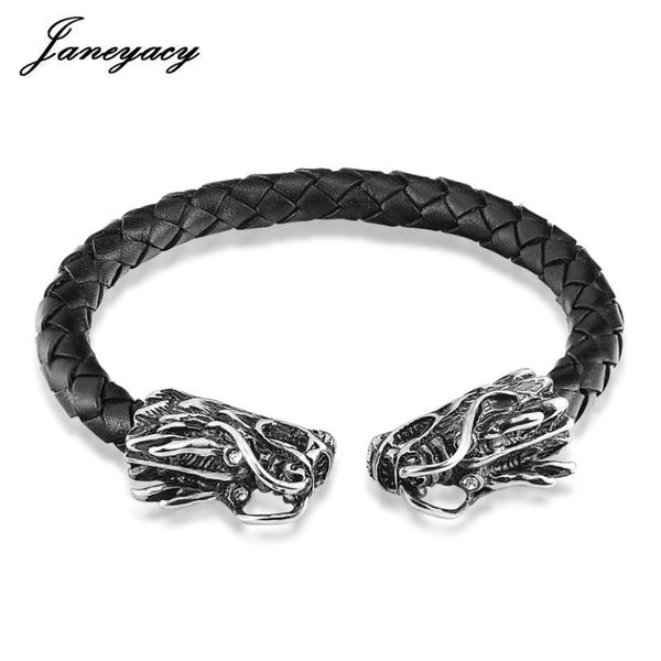 janeyacy fashion dragon stainless steel chain genuine leather bracelet men vintage male braid jewelry for women, Golden;silver
janeyacy fashion dragon stainless steel chain genuine leather bracelet men vintage male braid jewelry for women, Golden;silver