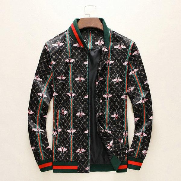 new designer jacket mens luxury fashion bee wind breaker fabric stand-up collar fashionable men's casual jacket size m-3xl, Black;brown
new designer jacket mens luxury fashion bee wind breaker fabric stand-up collar fashionable men's casual jacket size m-3xl, Black;brown