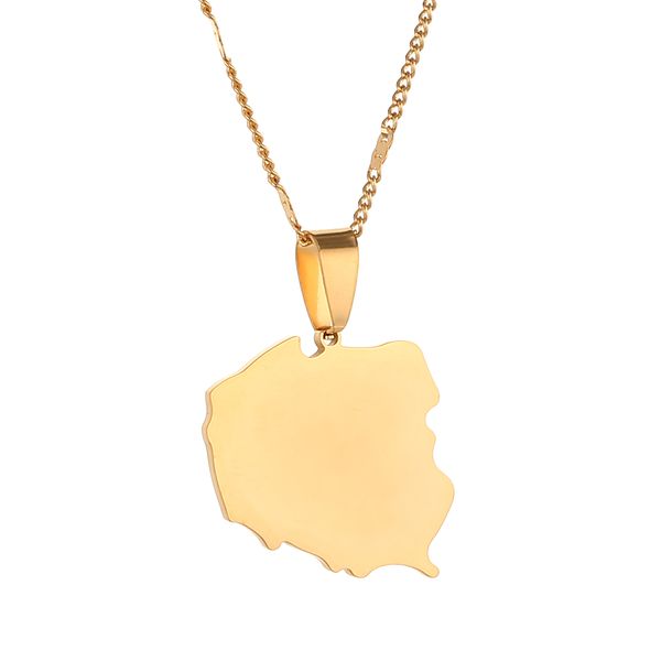 stainless steel gold color polska map pendant necklace trendy map of poland charm jewelry, Silver
stainless steel gold color polska map pendant necklace trendy map of poland charm jewelry, Silver