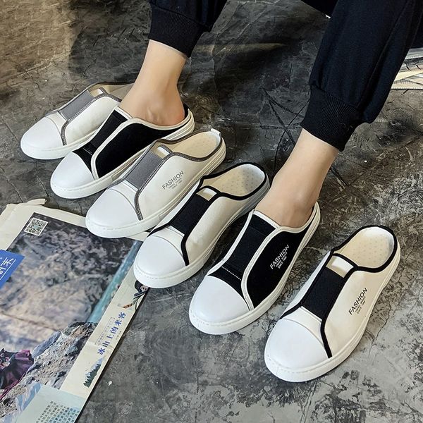 2020 summer creative design men's casual shoes half slippers canvas comfort flat shoes lazy outdoor non-slip, Black
2020 summer creative design men's casual shoes half slippers canvas comfort flat shoes lazy outdoor non-slip, Black