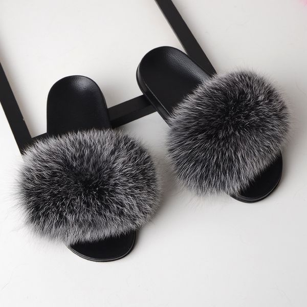 fur slippers women real fox fur slides home furry flat sandals female cute fluffy house shoes woman brand luxury 2020, Black
fur slippers women real fox fur slides home furry flat sandals female cute fluffy house shoes woman brand luxury 2020, Black